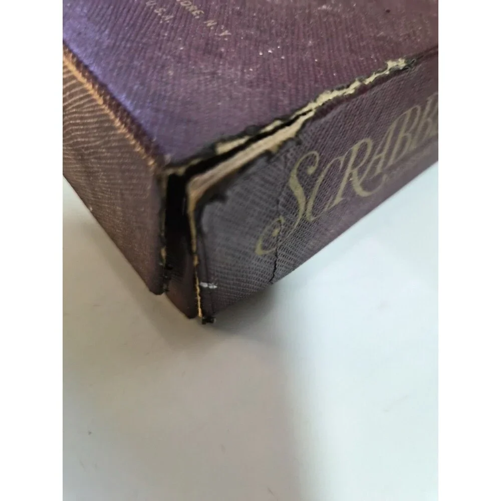 Vintage 1953 Scrabble Board Game Selchow & Righter Complete Tiles & Racks